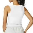 thumbnail image 4 of Mittory Crop Tops for Women Basic Sexy Sleeveless Crew Neck Tank Top Seamless Ribbed Yoga Running Athletic Gym Workout T Shirt, 4 of 5