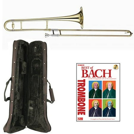Best of Bach Bb Tenor Slide Trombone Pack - Includes Trombone w/Case & Accessories & Play Along
