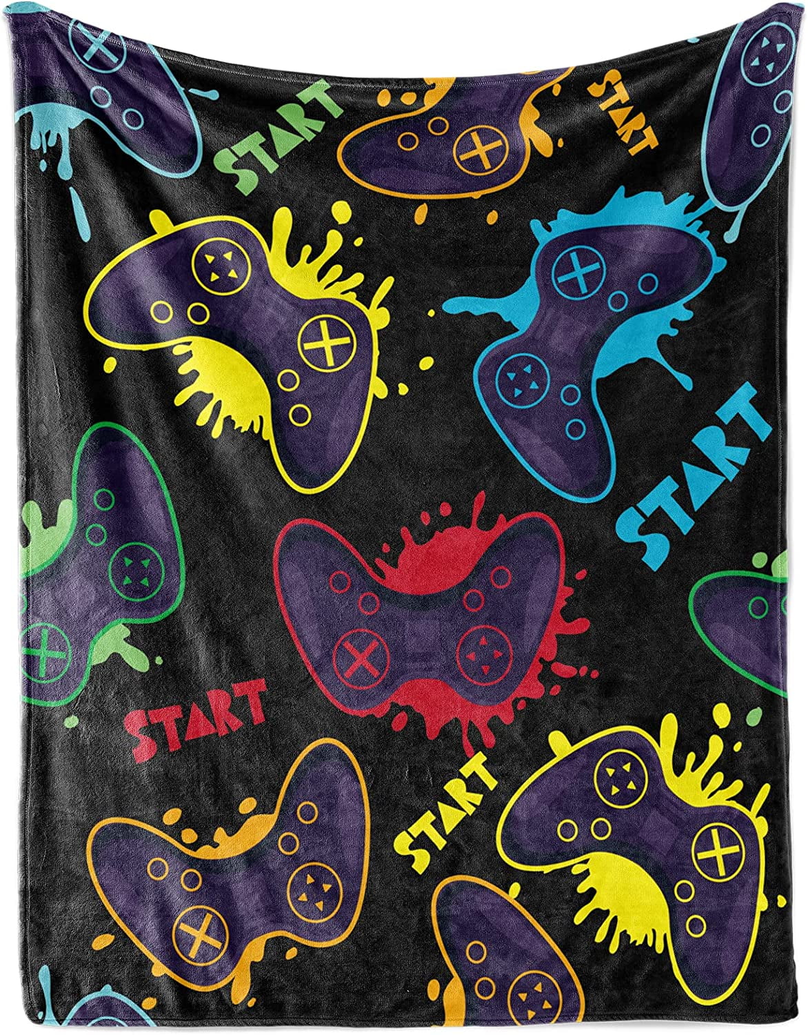 Gaming Blanket Boys Girls Gamer Blankets Boys at Work Travel Soft Gamer