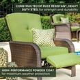 thumbnail image 5 of Hanover Strathmere Wicker and Steel Outdoor Patio Lounge Chair, Cilantro Green, 5 of 11