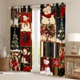 thumbnail image 3 of Homewish Kawaii Winter Snowman Black Out Curtains for Child, Cartoon Xmas Tree Curtains Pack of 2 (42x63 Each), Vintage Christmas Patchwork Bedroom Curtains, Curtains and Drapes Bedroom Decor, 3 of 7