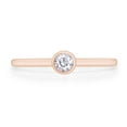 thumbnail image 2 of Round Cut Lab Grown Diamond Accent Solitaire Stackable Engagement Ring In 10K Rose Gold With IGI Certificate(0.07 Cttw,SI1-SI2 Clarity,G-H Color)-6.5, 2 of 8