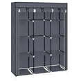 thumbnail image 6 of Zimtown 67" Portable Closet Organizer Wardrobe Clothes Storage Rack with 10 Shelves, Gray, 6 of 7
