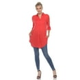 thumbnail image 1 of White Mark Women's Classic Button-Down Tunic Top, 1 of 6