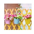 thumbnail image 6 of Garden Pots Hanging Buckets,4PCS Metal Flower Hanging Plant Pots Mini Hanging Baskets Bucket with Detachable Handle for Seedlings Fence Balcony Outdoor Wall Decor （Multi color), 6 of 9