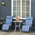 thumbnail image 2 of Outsunny Set of 2 Garden Sun Lounger, Outdoor Recliner, Grey and Blue, 2 of 10
