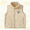 thumbnail image 2 of SuTry Boys Girls Solid Color Zipper Vest Thermal Warm Sleeveless Fall Winter Casual Outerwear Top Everyday Outerwear for Kids 3-17 Years(Khaki#1,14-15 Years), 2 of 4