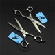 thumbnail image 4 of Juego de tijeras de barbero profesionales de 15 cm (6 pulgadas) de acero japonés para cortar y entresacar el cabello., 4 of 5