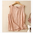 thumbnail image 4 of WTOBBY Women's Sleeveless T-Shirt Top with Back Hollow Design, Casual Vest Fashion for Outer Wear Inner Wear Bottoming Sling, Comfortable and Sexy Summer Essential,Pink M, 4 of 5