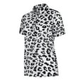 thumbnail image 5 of Button down Tops for Women Floral Printed Dress Shirts Short Sleeve Flowy Collared Plus Size Chiffon Blouses (M, Black), 5 of 7