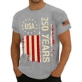 thumbnail image 3 of Men's 250 American Anniversary Shirt Freedom Shirt American Flag Graphic Tees Summer Casual Tees, 3 of 4