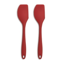 Mrs. Anderson’s Baking Silicone Scraper Spatulas, Flexible, Non-Stick, Heat Safe, Red, Set of 2