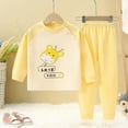 thumbnail image 2 of CAUYDY Newborn Girls Clothes Baby Pjs for Girl Suits Fall Winter Long Sleeved T-Shirt Elastic Pants Set Preemie Pajamas Infant Clothing Comfy 0M 3M 6M 9M 12M Sizes 6-12 Months,Yellow, 2 of 9