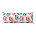 Body Pillow Cover, Pink Blue Donut Print Body Pillow Cases with Zipper