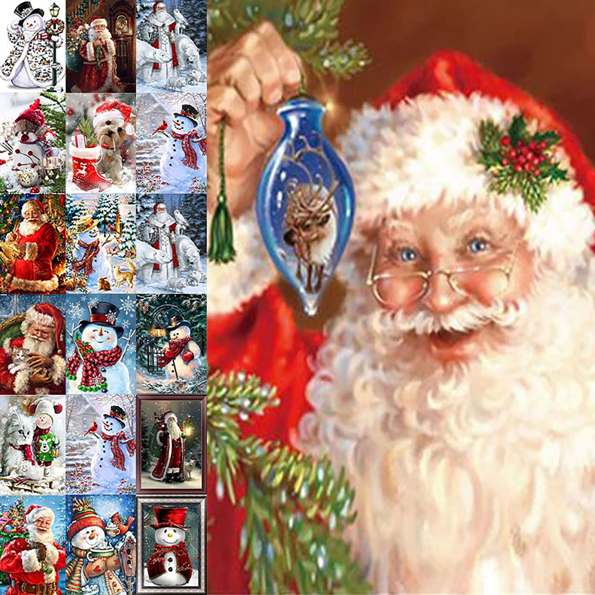 CHRISTMAS Plaster SANTA'S VILLAGE Scene Family Project Paint Brush Seasonal New 