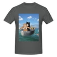 thumbnail image 4 of Bingfone Two Brave Cats Are Floating On The Sea Iceberg Men'S Loose Fit Short-Sleeve Pocket T-Shirt, 4 of 7
