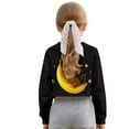thumbnail image 4 of Xoenoiee Monkey Banana Star Print Girls Crop Tops Oversized Sweatshirt Long Sleeve Crewneck Kids Lightweight Cute Pullover Tops, 7-8 Years, 4 of 7