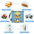thumbnail image 5 of Haosy 3 Pack Reusable Ziploc Bags BPA Free Healthy Food Storage Bag Leakproof Sandwich Snack Freezer Bags Cute Duck Wear Glasses and Tie, 5 of 7