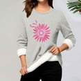 thumbnail image 4 of Neewe Women's Winter Warm Sherpa Lined Fleece Crewneck Sweatshirt Pullover Loungewear Tunic Tops, 4 of 4