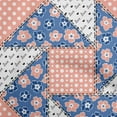thumbnail image 1 of oneOone Polyester Spandex Peach Fabric Asian Floral Mix Patch Sewing Material Print Fabric By The Yard 56 Inch Wide, 1 of 4