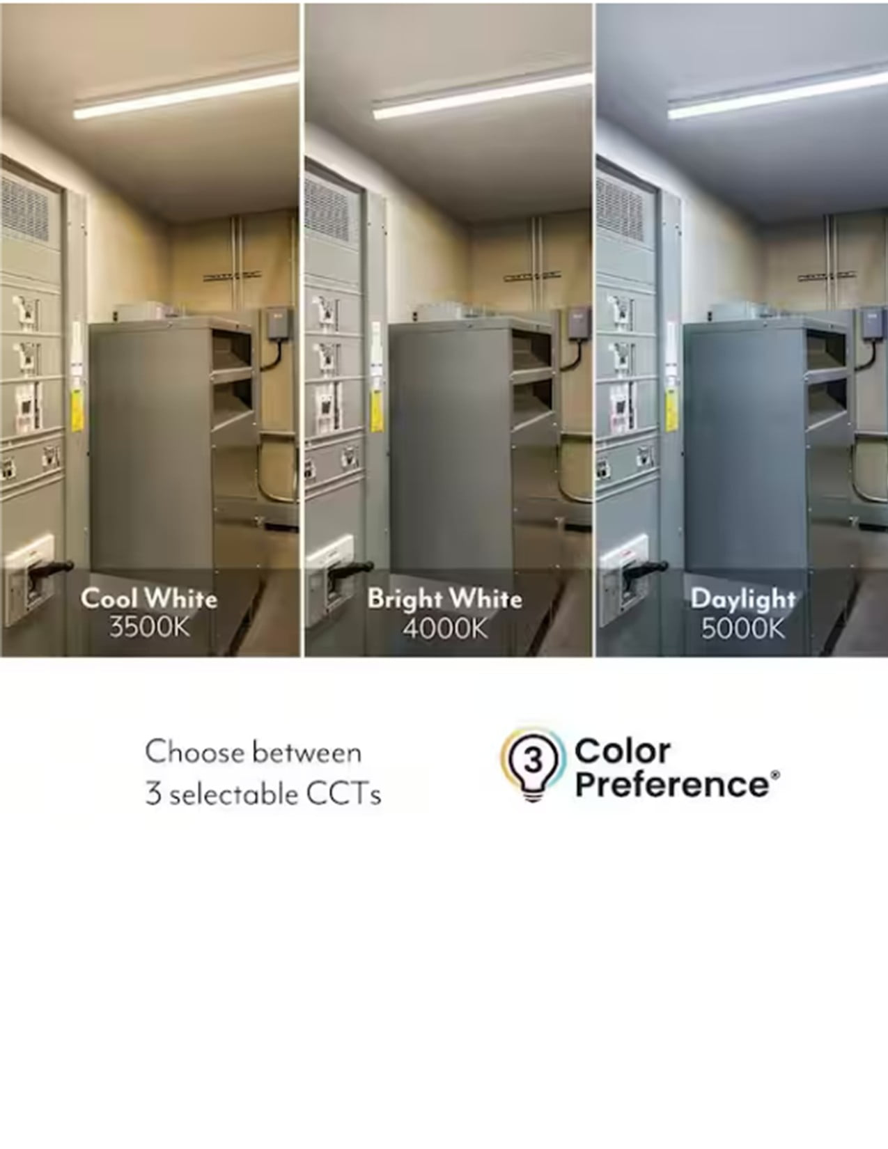 ETI 4 ft. Commercial LED Strip Light with Lumen Boost, 3CCT Color Preference, Multi-Volt, B01086501A