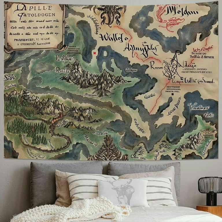 Map of middle earth tapestry hotsell