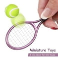 thumbnail image 4 of Bamboohart Miniature Sports Tennis  2 Sets Tennis Racket Tiny for Photo Props Model, 4 of 10