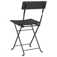thumbnail image 5 of vidaXL Folding Bistro Chairs 6 pcs Black Poly Rattan and Steel, 5 of 5