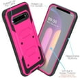 thumbnail image 4 of for LG V60 ThinQ Holster Case Phone Case Dual Layer Full-Body Rugged Clear Back Case Drop Resistant Shockproof Case with Built In Screen Protector (Pink), 4 of 4