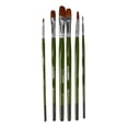 thumbnail image 1 of 6pcs Gouache Brush Faux Weasel Hair Birch Handle Paint Brushes Set for Beginners Children, 1 of 11