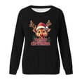 thumbnail image 3 of Uootdi Christmas Sweatshirts for Women Christmas Trees Snowflake Snowman Reindeer Sequined Print Gift Blouse Long Sleeve T Shi rts for Women, 3 of 4