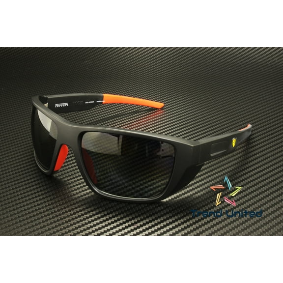 FERRARI SCUDERIA FZ6012U 504 81 Matte Black Grey Polarized 61 m Men's Sunglasses