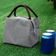 thumbnail image 6 of Kyusrd Lunch Box Insulated Reusable Portable Stripe oxford clothLunch Bag With Zipper and Hand Held Leakproof cooler Bag for Work Lunches Outdoor Picnics Lunch Box for Women Men, 6 of 9