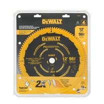 DEWALT 12-Inch Miter Saw Blade, Precision Trim, ATB, Crosscutting, 1-Inch Arbor, 96 Tooth (DW7296PT)