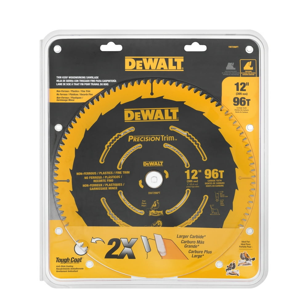 DeWalt Thin Kerf Woodworking Saw Blade 12", 1.0 CT