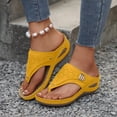 thumbnail image 2 of Women's Heeled Flip Flops, Comfortable Lightweight Summer Sandals, Casual Walking Shoes for Outdoor Travel Breathable, 2 of 6