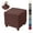 Dark Coffee, variant on AIGIA 2 Pack Ottoman Cover Square Jacquard Stretch Ottoman Slipcovers Folding Storage Covers Square Footstool Protector