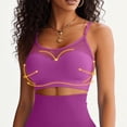 thumbnail image 5 of Sport Bras for Women Mesh Fishnet Breathable Adjustable Strap High Support Comfort Yoga Workout Crop Tops (40/90BC, Pink), 5 of 8
