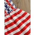 thumbnail image 6 of Toddler Kid Baby Girl Independence Day Sleeveless Ruffled Swing Dress USA Flag Print A Line Princess Dresses, 6 of 9
