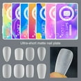 thumbnail image 2 of 420Pcs/Box Fake Nails Easy to Paste Long Lasting Removable Clear Matte Nail Extension Acrylic Extra Short Almond Nail Tips Nail S, 2 of 10