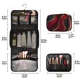 thumbnail image 2 of 3-Piece Travel Toiletry Bag Set, Hanging Wash Bag with Makeup Bag & Brush Case,Waterproof Cosmetic Organizer for Travel, Gym & Home Crimson Noir Gilded, 2 of 10