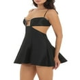 thumbnail image 3 of Femmes Strappy Dos Mini Robe Sans Manches Spaghetti Robe Fluide, 3 of 5