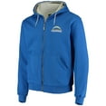 thumbnail image 2 of Men's Dunbrooke Royal Los Angeles Chargers Craftsman Thermal-Lined Full-Zip Hoodie, 2 of 4