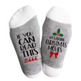 thumbnail image 3 of Sales Today Women Casual Calf Socks Under $2 GIJNRIUIUA White Crew Socks Christmas Socks with Design Featuring Alphabet and Snowman Prints Mid Calf Length and Made of Cotton Calf Socks, 3 of 3