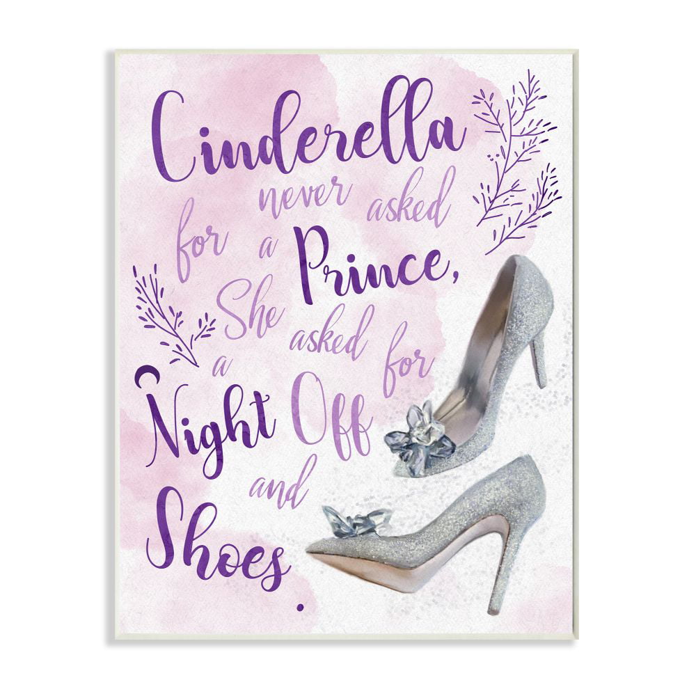 Cinderella Womens Shoes Sign Shop Wardrobe Shoe Stilettos Wooden Rustic Signs 