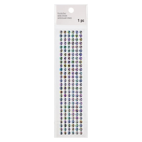 12 Pack: Black AB Bling Sticker by Recollections