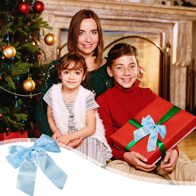 Incredible Savings,Ribbon Bows Finished Decorations for Gift Wrapping and DIY Christmas Party Decorations,PENDANE,Blue