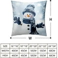 thumbnail image 5 of Winter Snowman Pillow Covers 18x18 Set of 2 Winter Decorating Throw Pillows Cover Snowflake Decorative Christmas Pillows Cases Double Sided for Living Room Couch Home Decor, 5 of 6