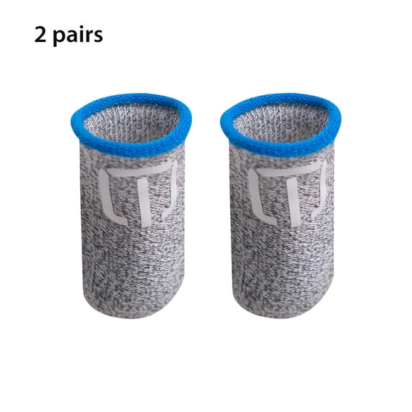 2 Pieces Smartphone Games Fingertip Sleeves Sweat-proof Gloves Portable Touch Screen Comfortable Reusable Controller Covers Silver Gray
