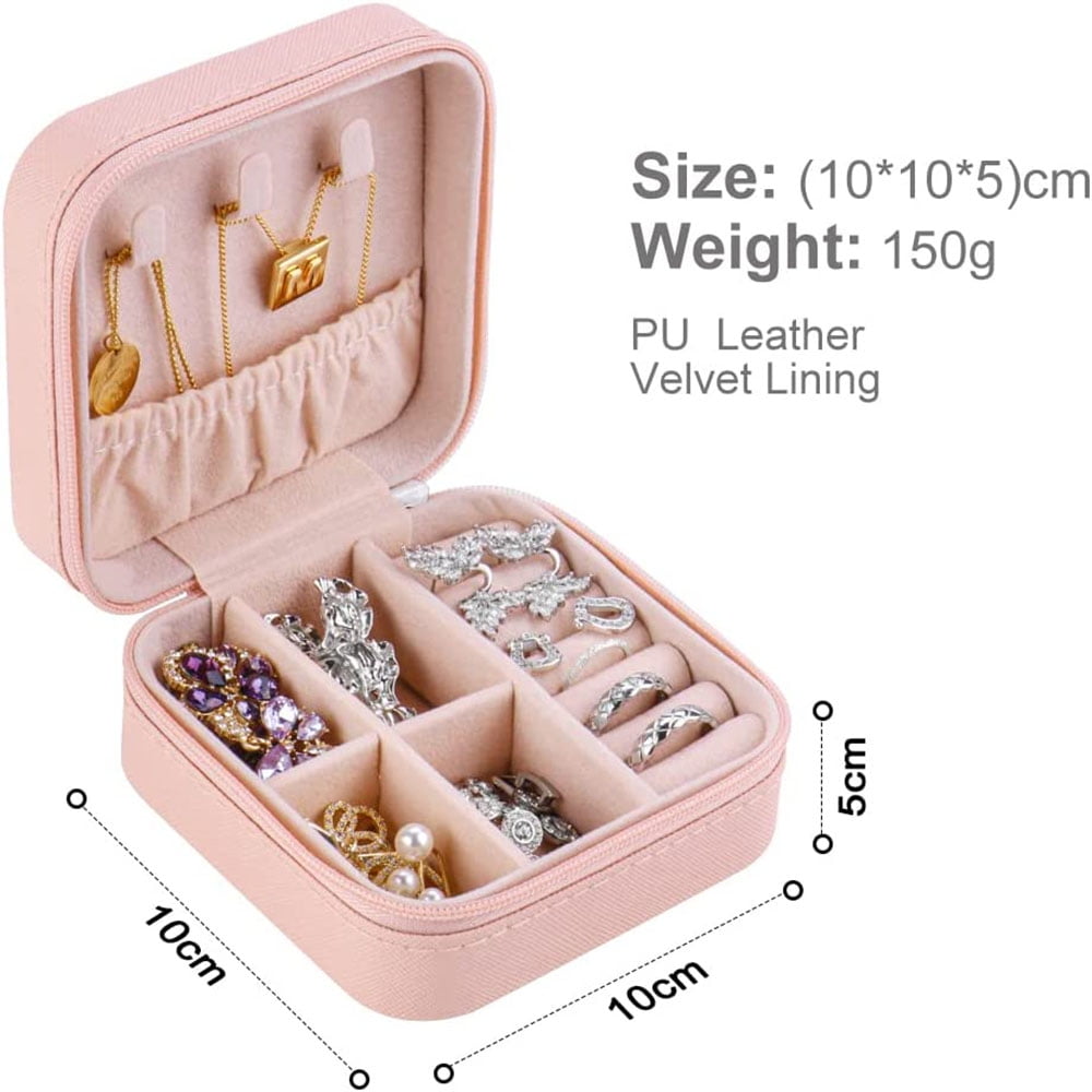 Velvet Small Jewelry Box, Initial A Letter Travel Jewelry Case for Women  Girls Mothers Valentines Day Gift, Earring Organizer Box with Mirror for  Birthday(A, Green) 